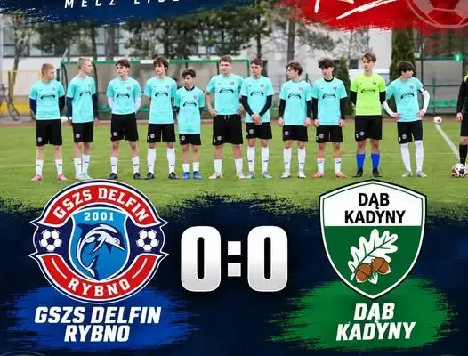 Bezbramkowy remis juniorów Delfina Rybno z Dębem Kadyny