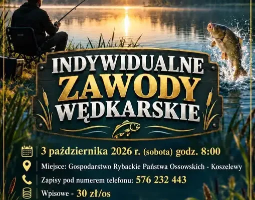 Zawody wędkarskie o Puchar Wójta Gminy Płośnica już 3 października