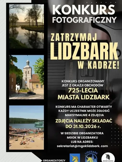 Konkurs fotograficzny „Zatrzymaj Lidzbark w kadrze” – do wygrania 1000 zł