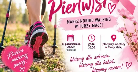 Marsz Nordic Walking w Turzy Małej – wspólny spacer dla zdrowia i kobiet