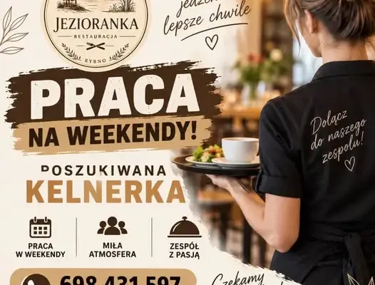 Restauracja Jezioranka szuka kelnerki na weekendy