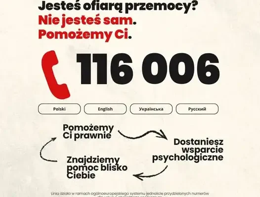 Przemoc domowa – nie musisz być sam. Ogólnopolska linia 116 006
