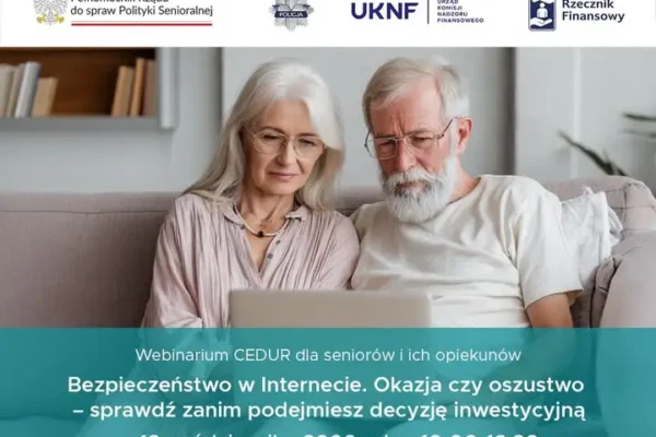 Bezpłatne webinarium KNF dla seniorów: jak nie dać się oszukać w sieci