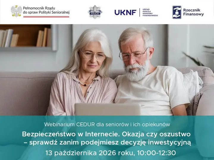 Bezpłatne webinarium KNF dla seniorów: jak nie dać się oszukać w sieci