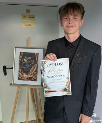 Uczeń z Lidzbarka Welskiego wyróżniony w konkursie literackim „Złote Piórko”
