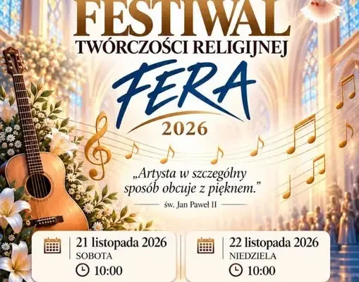 FERA 2026: 30. edycja Ogólnopolskiego Festiwalu Religijnego w listopadzie