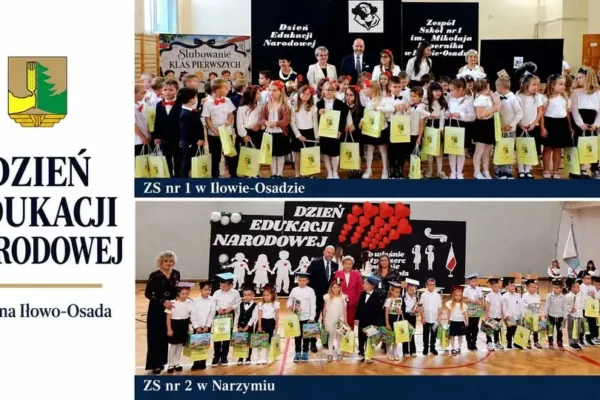Dzień Edukacji Narodowej w Iłowie-Osadzie i Narzymiu. Pierwszoklasiści pasowani na uczniów