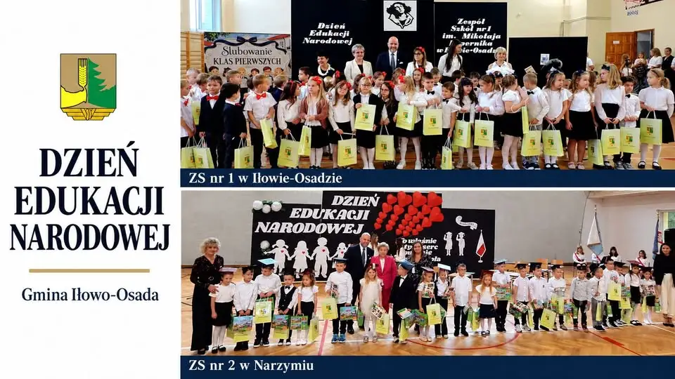 Dzień Edukacji Narodowej w Iłowie-Osadzie i Narzymiu. Pierwszoklasiści pasowani na uczniów