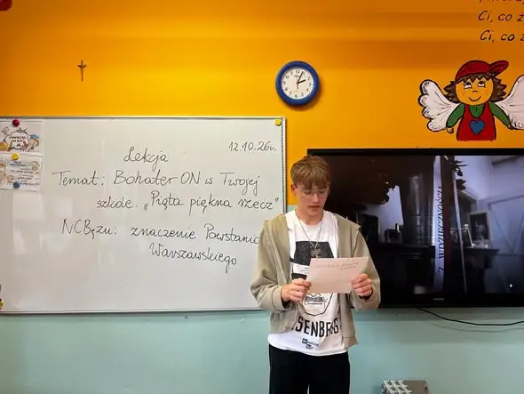 Lekcje o Powstaniu Warszawskim w SP1 Lidzbark – BohaterON 2026