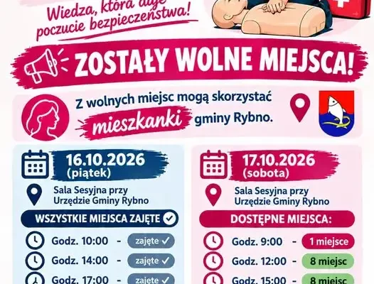 Szkolenie „Bezpieczna Kobieta” w gminie Rybno – pierwsza pomoc dla mieszkanek