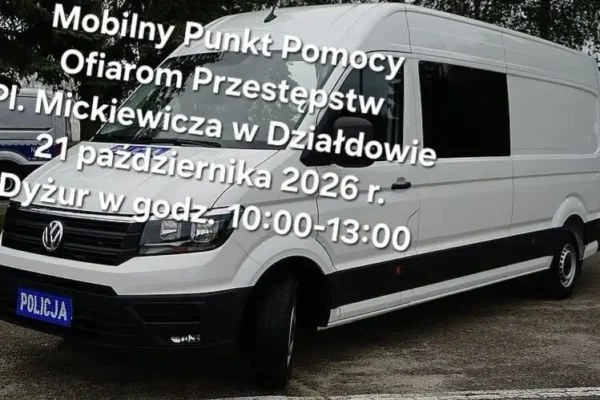 Mobilny Punkt Pomocy Ofiarom Przestępstw w Działdowie – dyżur policjantów już dziś