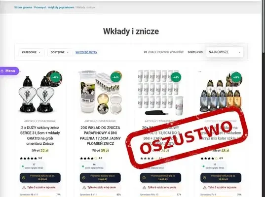 Fałszywe sklepy ze zniczami. CERT Polska ostrzega przed oszustami