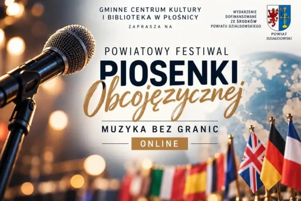 Powiatowy Festiwal Piosenki Obcojęzycznej „Muzyka bez granic” online – zgłoszenia do 22 listopada