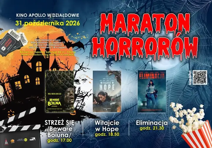 Maraton Horrorów w Kinie Apollo w Działdowie na halloweenowy wieczór