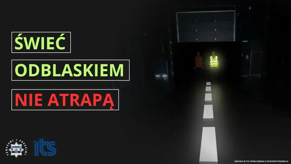 Policja apeluje: noś prawdziwe odblaski, nie atrapy
